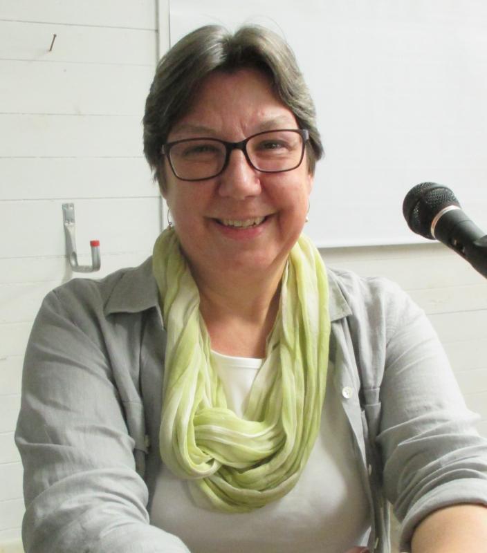 Dr. Elizabeth De Wolfe, professor of history and chairman of the Department of History and Philosophy at the University of New England, gave a lecture June 25 on her forthcoming book, “The Congressman, the Mistress and the Girl Spy: Scandal and Secrets in the Gilded Age.” The true story has a Wiscasset connection. PHIL DI VECE/Wiscasset Newspaper
