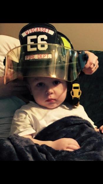 Derek Wilson, Wiscasset Fire Department helmet