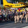 Wings Over Wiscasset pilots walk past the spectators. Courtesy of Dave Cleaveland/Maine Imaging/www.maineimaging.com