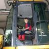 Emmitt enjoys taking the driver’s seat at the Wiscasset Town Garage as part of the Wiscasset Public Library’s Children’s Room Summer Reading Program, “Dig Into Reading” program. Courtesy of Judy Flanagan