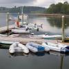 The dock at Wiscasset Yacht Club was quiet early in the day this past Sunday.   GARY DOW/Wiscasset Newspaper