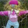 Mark and Debbie Jones built this scarecrow in support of National Breast Cancer Awareness Month and appears at 14 Old Dresden Road. Courtesy of Debbie Jones