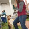 Claire Keochakian of Wiscasset spends time with her corgi, Kenny, at the First Congregational Church of Wiscasset's Oktoberfest on October 5. SUSAN JOHNS/Wiscasset Newspaper