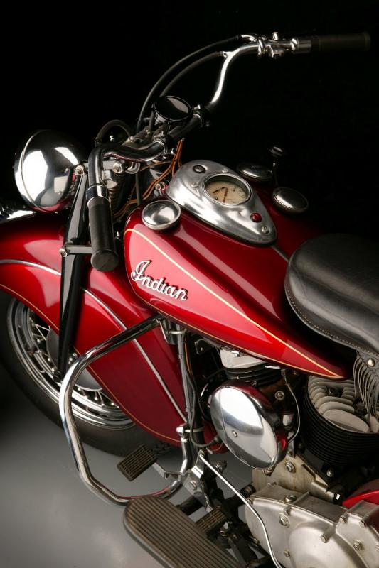 An Indian motorcycle Stephen Rubicam photographed as part of a cover shoot for a Glass Graphics catalogue. An Indian motorcycle Stephen Rubicam photographed as part of a cover shoot for a Glass Graphics catalogue.