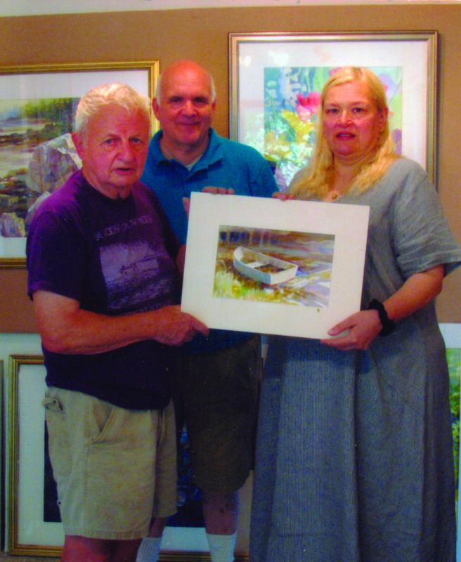 Jennifer and Brian Cook of Hope, R.I., were the winners of a Carlton Plummer painting at the Plummer Gallery and Gardens open house on August 5. The Cooks have been summering at a cottage close to the gallery. Courtesy of Plummer Gallery Jennifer and Brian Cook of Hope, R.I., were the winners of a Carlton Plummer painting at the Plummer Gallery and Gardens open house on August 5. The Cooks have been summering at a cottage close to the gallery. Courtesy of Plummer Gallery