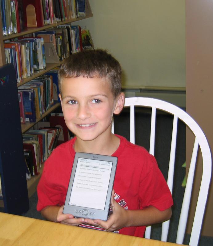 Kindle drawing winners Chance, above, a third grader at the Wiscasset Primary School, and Josh, below, a fifth grader at Wiscasset Middle School. The drawing marked the end of the Dream Big-Read Summer Reading Program at the Wiscasset Public Library. Kindle drawing winners Chance, right, a third grader at the Wiscasset Primary School, and Josh, below, a fifth grader at Wiscasset Middle School. The drawing marked the end of the Dream Big-Read Summer Reading Program at the Wiscasset Public Library.