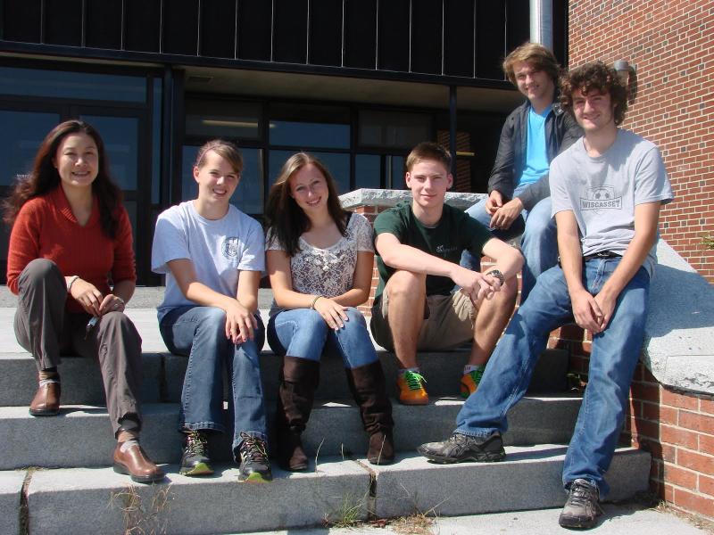 Ying Ying Brown, far left, of Dresden helped train these Wiscasset High School students as “ambassadors” for Chinese students. Students pictured, beginning second from left, are Alyssa Urquhart of Alna, Michaela Trudeau of Wiscasset, Logan Grover of Wiscasset, Cameron Mugnai of Alna and, in back, Cormac Walsh of Wiscasset. Ying Ying Brown, far left, of Dresden helped train these Wiscasset High School students as “ambassadors” for Chinese students. Students pictured, beginning second from left, are Alyssa Urquhart of Alna, Michaela Trudeau of Wiscasset, Logan Grover of Wiscasset, Cameron Mugnai of Alna and, in back, Cormac Walsh of Wiscasset.