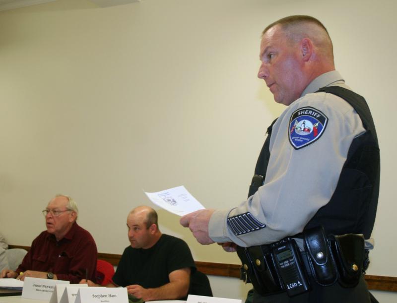 Kenneth Mason of the Lincoln County Sheriff’s Department combs over his department’s budget line item by line Kenneth Mason of the Lincoln County Sheriff’s Department combs over his department’s budget line item by line