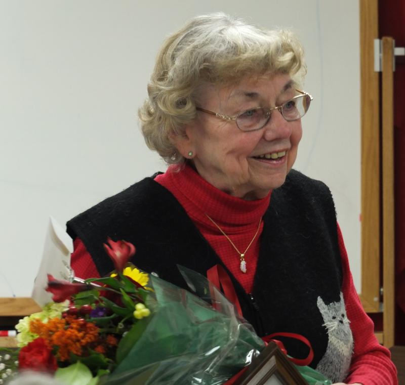 Westport Island resident Ruth Nelson was recognized for her volunteer efforts. JOHN MAGUIRE/Wiscasset Newspaper Westport Island resident Ruth Nelson was recognized for her volunteer efforts. JOHN MAGUIRE/Wiscasset Newspaper
