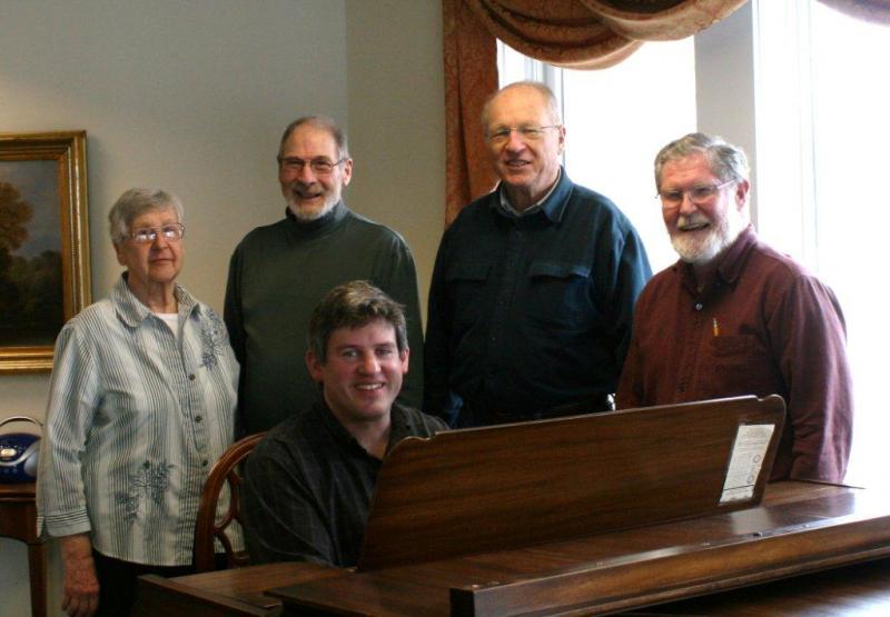The barbershop ensemble, Mixed Chords. From left are Carolyn Gray, Dick Miller, Cotton Damon, Charlie Kettell and Musical Director Sean Fleming at the piano. Not pictured is John O'Connor Courtesy of Carol Teel The barbershop ensemble, Mixed Chords. From left are Carolyn Gray, Dick Miller, Cotton Damon, Charlie Kettell and Musical Director Sean Fleming at the piano. Not pictured is John O'Connor Courtesy of Carol Teel