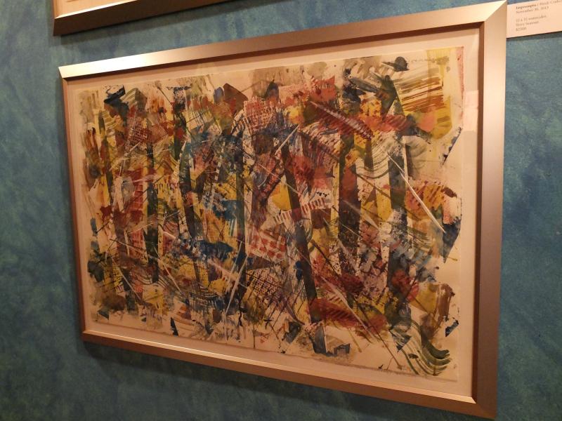 "Impromptu" (Heidi Crabcake) 22 by 32-inch watercolor by Terry Seaman Terry Seaman