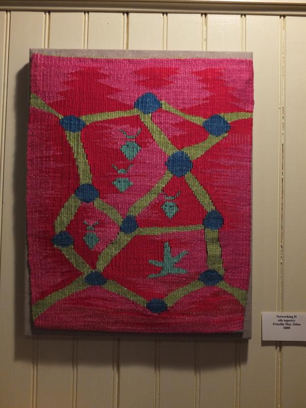 "Networking II" silk tapestry by Priscilla May Alden Priscilla May Alden