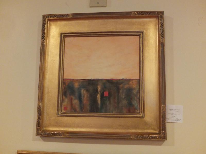 "Parallel Universe" (Emotional Landscapes series) 12 by 12-inch oil on canvas, Lynne Seitzer Lynne Seitzer
