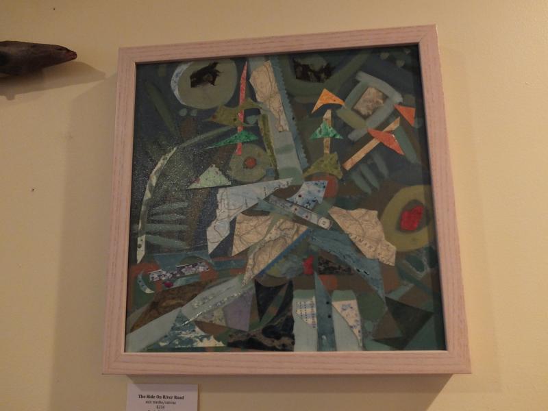 "The Ride on the River Road" mixed media on canvas, Paula Ragsdale Paula Ragsdale