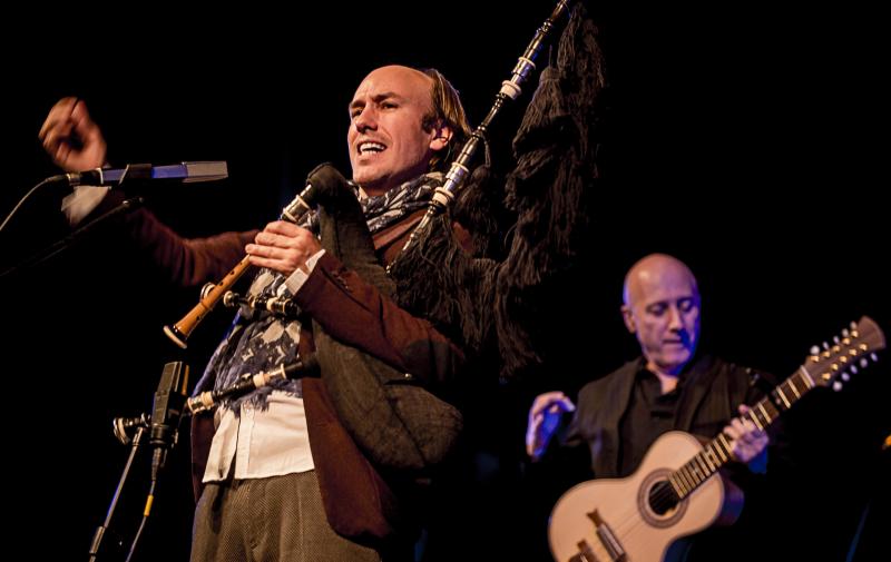 Galician master piper Carlos Núñez and guitarist Pancho Alvarez. Courtesy of the Opera House at Boothbay Harbor