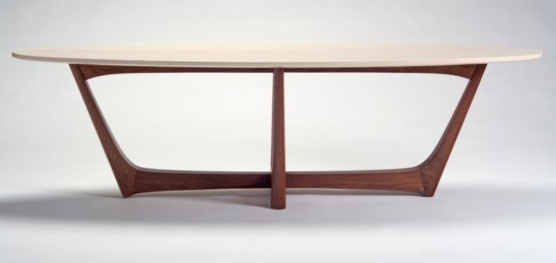 Eben Blaney's "Townsend" Coffee Table, one of the pieces in the November show. Currently on display at Rendall Fine Art in Wiscasset. Eben Blaney Townsend Coffee Table