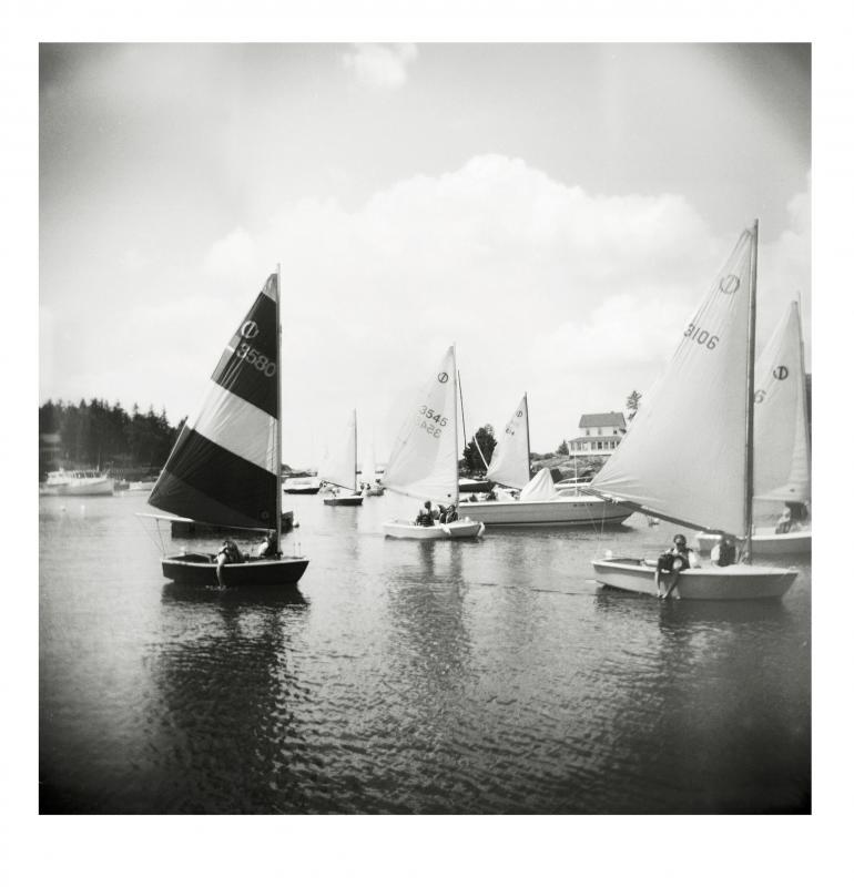 “Southport Jr. Sailors” by Heather McKay Bowes, taken while son Jack was taking lessons and the boats were coming back. Courtesy of Heather McKay Bowes Southport Jr Sailors by Heather McKay Bowes