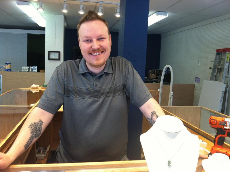 GABRIEL ADAMS recently opened his new store, Gabriel’s Jewelry Studio, at 49 Commercial Street in Boothbay Harbor. SUZI THAYER/Boothbay Register