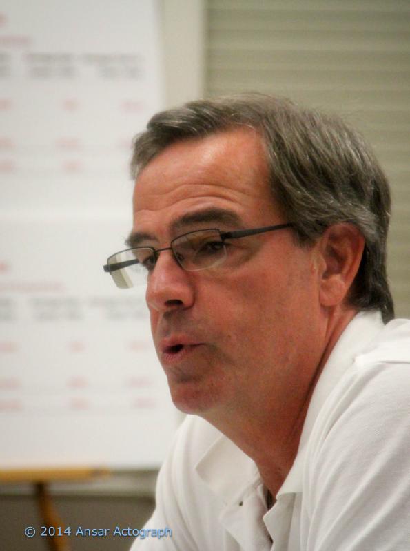 Jeff Curtis at the DHHS hearing in Boothbay Harbor. Courtesy of Andrew Twaddle