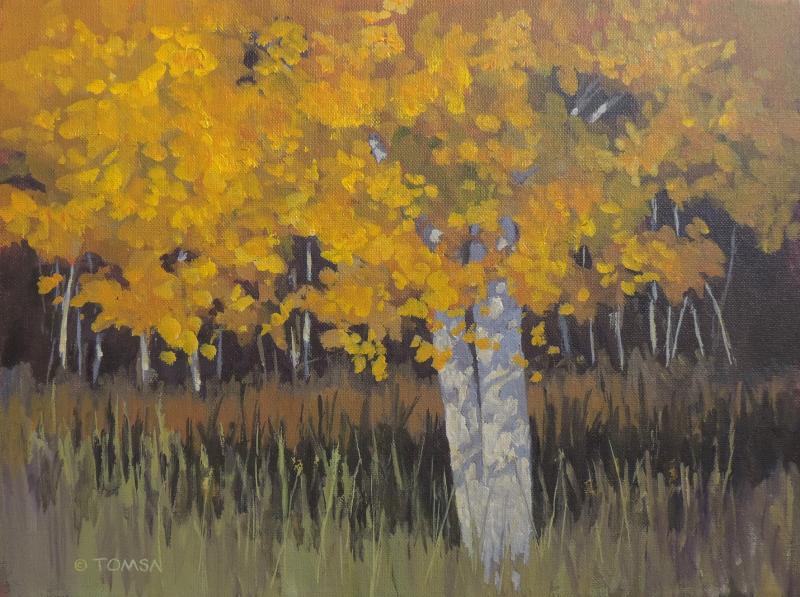 "The Golden Tree," acrylic on canvas by Bill Tomsa now on display at Maine Coast Artist Gallery in Friendship. Courtesy of Kat Logan Bill Tomsa