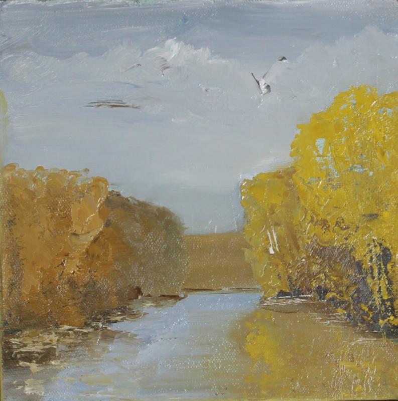 "Persuasion," 8 by 8-inch oil on canvas, Allen Bunker. Courtesy of Grace Goldberg Persuasion, Allen Bunker