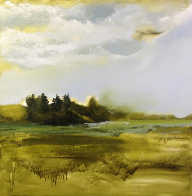 "Vacationland," 36 by 36-inch oil on canvas, Allen Bunker. Courtesy of Grace Goldberg Vacationland, Allen Bunker