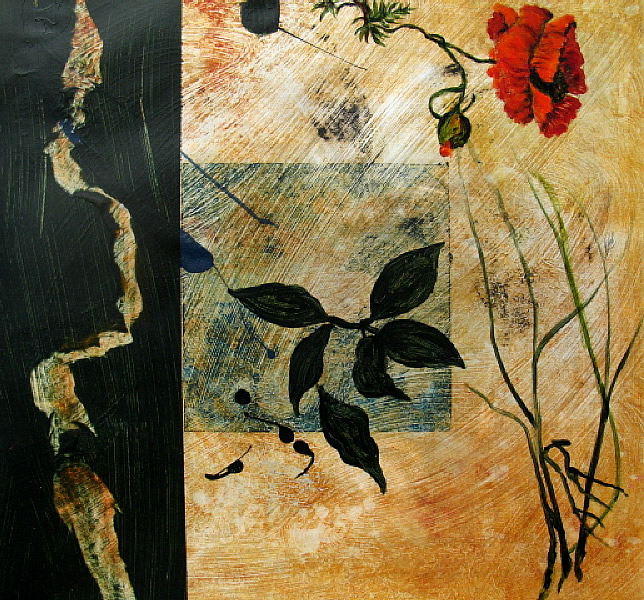 "Joy of a New Day," a 20 by 20-inch, acrylic on paper by Ed McCartan, will be on display at Sarah's Cafe August 28 during the Wiscasset Art Walk. Courtesy of Lucia Droby Ed McCartan