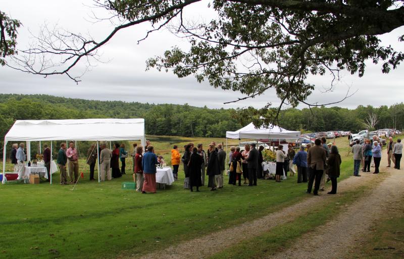 The scene at the SVCA fundraiser held Saturday night in Newcastle on Cunningham Island in the beautiful Marsh River. The property is protected from further development by an SVCA conservation easement. Courtesy of Amity Beane