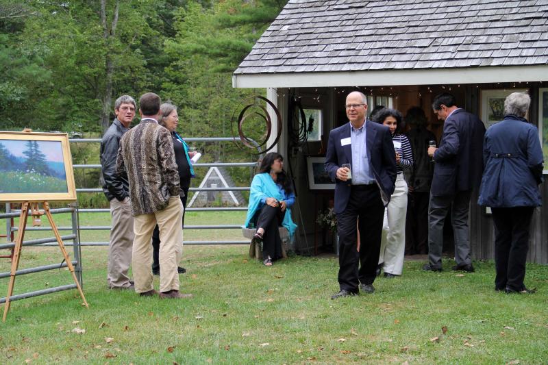 This year’s Champagne on the Sheepscot fundraiser included an art show and sale by local artists which raised over $500 for SVCA. Courtesy of Amity Beane