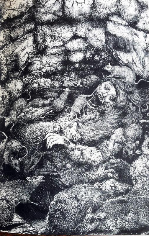 This illustration by Glenn Chadbourne is one of many in Stephen King’s novella, “1922,” in the book “Full Dark, No Stars.” SUZI THAYER/Boothbay Register