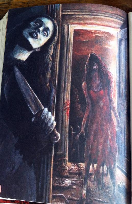 A scene from “Carrie, The Deluxe 40th Anniversary Edition.” The book, with cover and illustrations by Glenn Chadbourne, was just published in England. SUZI THAYER/Boothbay Register