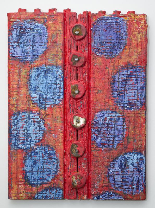 Lola Baltzell’s “Flawed Abundance” is one of the encaustic wax works in the new art show at the Damariscotta Grill. Courtesy of Kim Traina Lola Baltzell “Flawed Abundance”