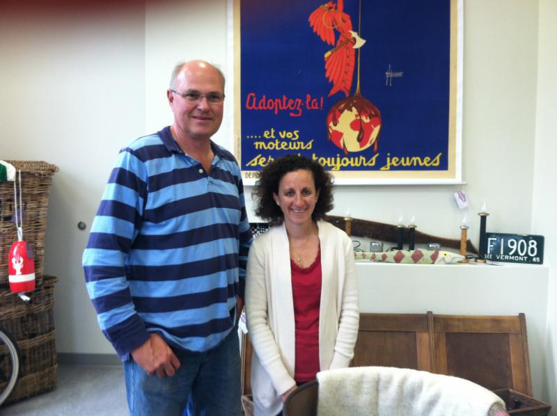 Dirk and Ann Poole in their new shop in Newcastle, Milling Around. SUZI THAYER/Wiscasset Newspaper