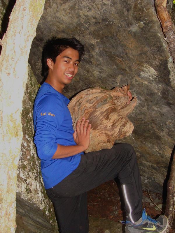 Senior Karl Alamo with his “pumpkin bride.” Courtesy of Chip Schwehm