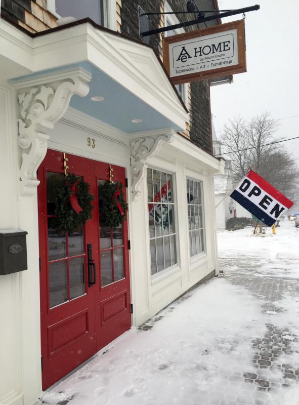 The front entrance of Ae Home on Townsend Ave. in Boothbay Harbor, with its new sign made by Jeff Brown of Southport. SUZI THAYER/Boothbay Register