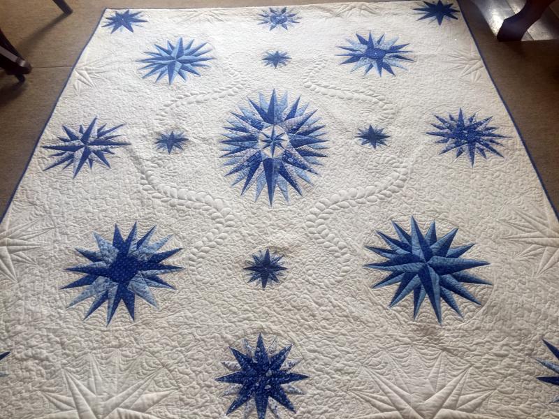One of Deb Boucher’s quilts on display at the Edgecomb Congregational Church. SUZI THAYER/Boothbay Register