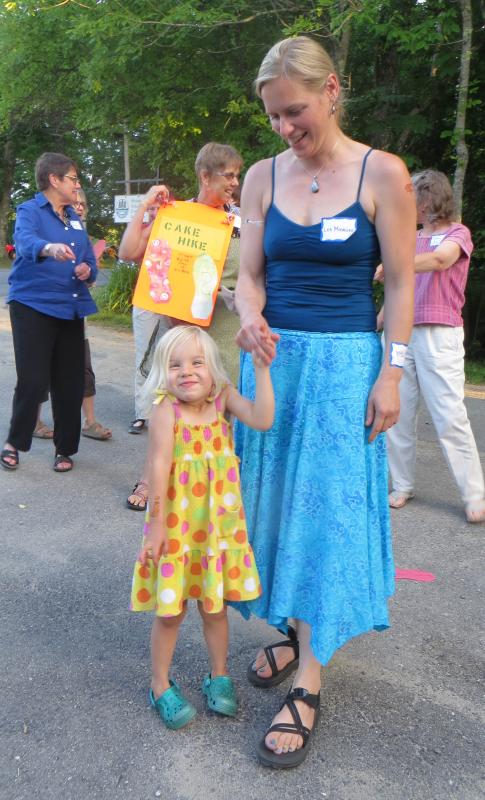 This year’s SVCA barbecue also featured a cake “hike” for a chance to win a donated cake. Tabitha was the youngest winner of a cake donated by Van Lloyd’s Bistro. Courtesy of Kristin Pennock