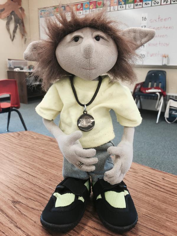 Chris Derby has been using her “Brownie” character in the classes she taught in the Wiscasset School Department’s summer program. SUSAN JOHNS/Wiscasset Newspaper