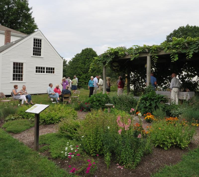 The grounds of Pownalborough Court House provided a lovely setting for Lincoln County Historical Association’s Summer Party. In the foreground is the period garden created and maintained by the Wiscasset Garden Club. Courtesy of Christine Hopf-Lovette