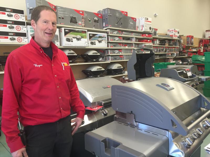 Co-owner Wayne Averill at Ames Supply, one of several merchants taking part in the Wiscasset Early Bird Sale on Saturday, Nov. 14. SUSAN JOHNS/Wiscasset Newspaper