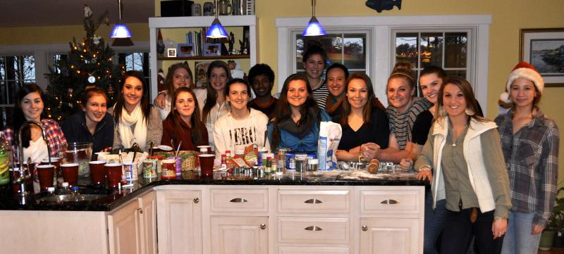 The 2015-2016 Lincoln Academy girls basketball team. Pictured from left are, front: Courteney Peabody, manager, Brie Wajer, Kaitlyn Feltis, Olivia York, Anna Hatch, Kortney Mckenna, Alyx York, Samantha Burke. Bailey Plourde, Chloe Hallowell, Julianna Lafrenaye; back: Cagney O’Brien, Dorothy Hodous, Karan Nair, manager, Avae Traina and Brianna Genthner. Courtesy photo