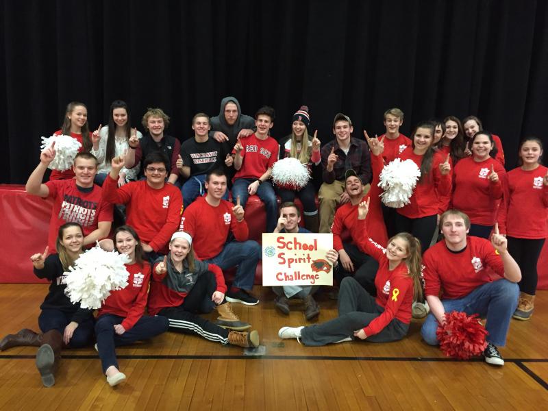 Student council members show thier school spirit for the ongoing WGME Spirit Challenge. Courtesy of Deb Pooler