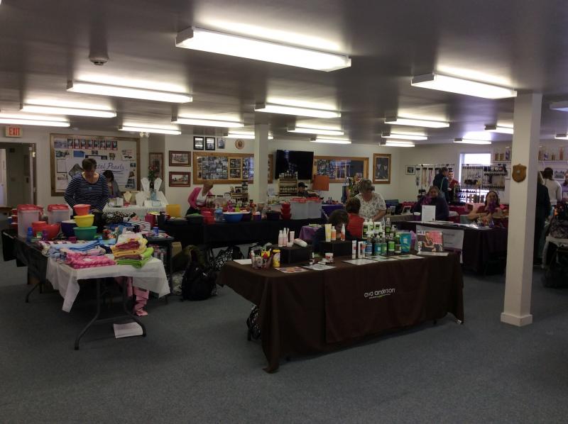 The second floor of the fire station was filled with vendors on Feb. 13. KATRINA CLARK/Boothbay Register