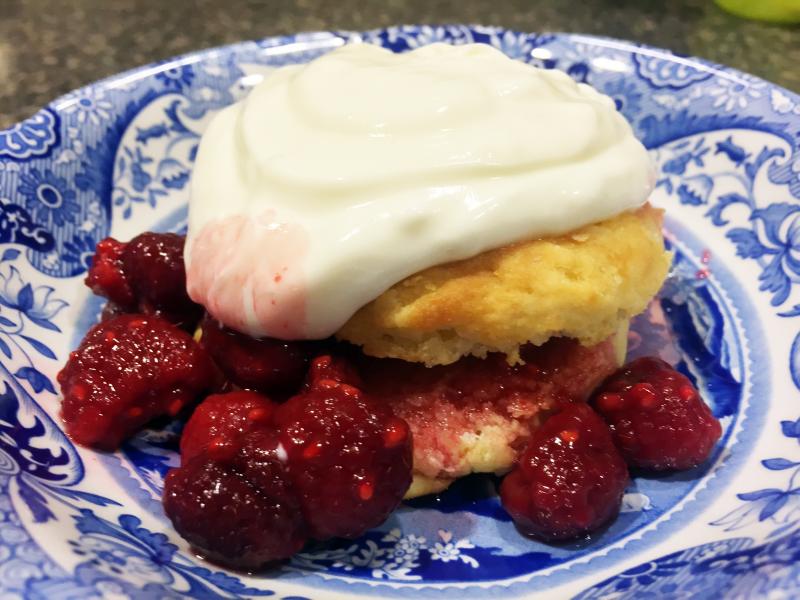 A biscuit with some raspberries, topped with lemon yogurt (have you tried noosa?) makes a dreamy breakfast. SUZI THAYER/Boothbay Register