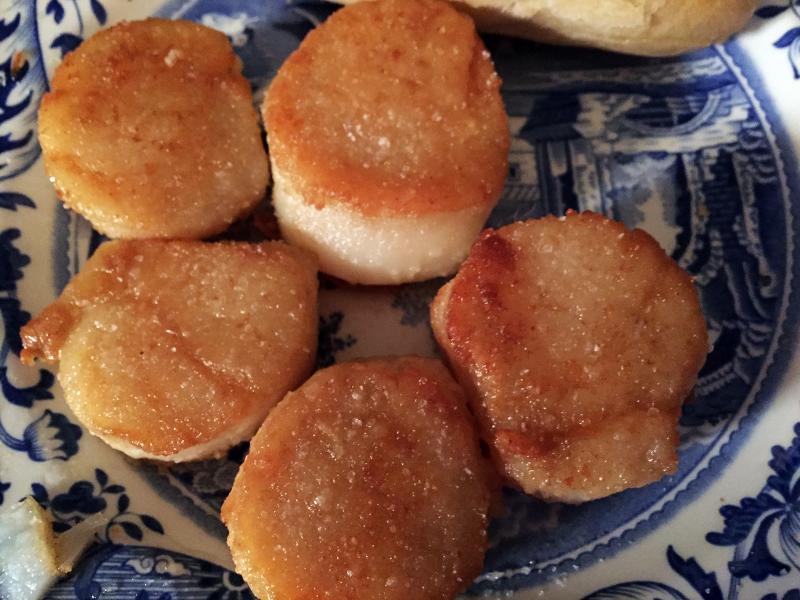 Fried scallops. Sweet, succulent and juicy on the inside and golden crispy on the outside. SUZI THAYER/Boothbay Register