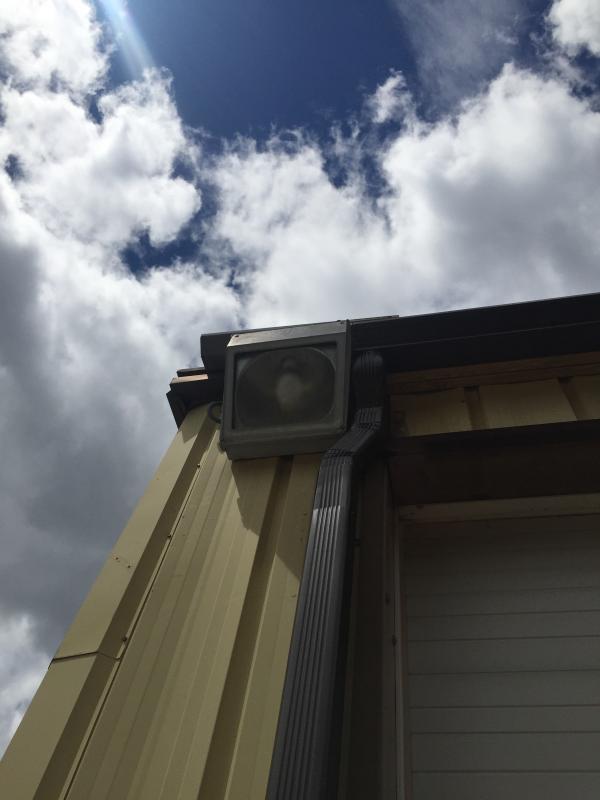 Merry would like to replace this and another mercury vapor light at the bus garage. SUSAN JOHNS/Wiscasset Newspaper