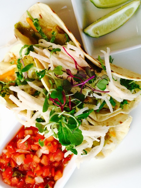 Dunlap's fish tacos were a hit at Newagen. Courtesy of Fiona Dunlap