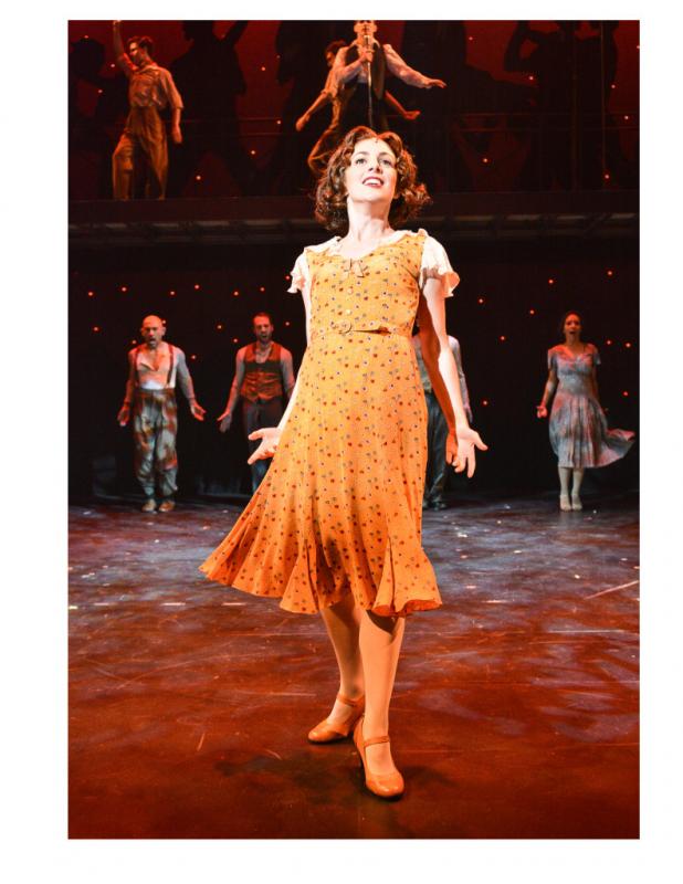 Young Eva Duarte ( Kate Fahrner) in the number, “Buenos Aires.”