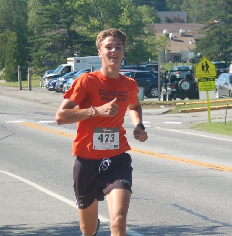 Willson Moore of Freeport won the 10k Rocky Coast Road Race with an unofficial time of 38.40. ART MAYERS/Boothbay Register