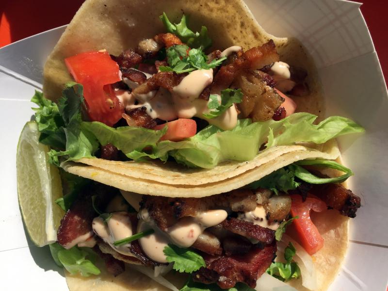 One of the things making people keep coming back to Twisted Iron Grille in Wiscasset: The pork belly tacos. SUZI THAYER/Boothbay Register
